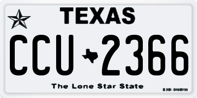 TX license plate CCU2366