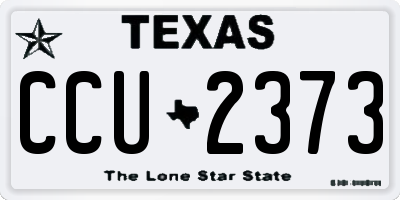 TX license plate CCU2373