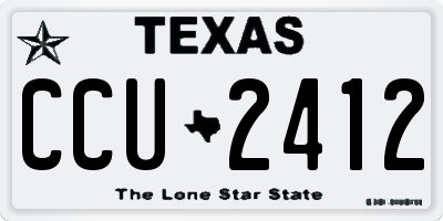 TX license plate CCU2412