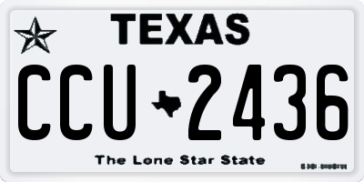 TX license plate CCU2436