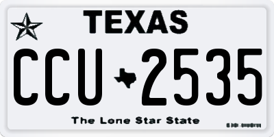 TX license plate CCU2535