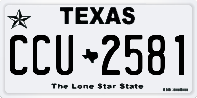 TX license plate CCU2581