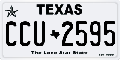 TX license plate CCU2595