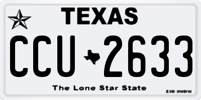 TX license plate CCU2633