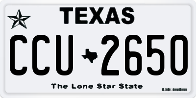 TX license plate CCU2650