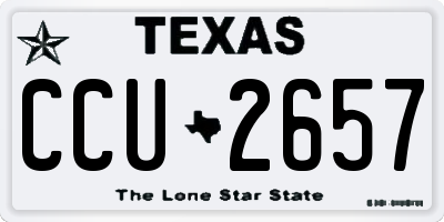 TX license plate CCU2657