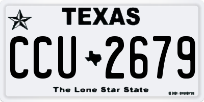 TX license plate CCU2679