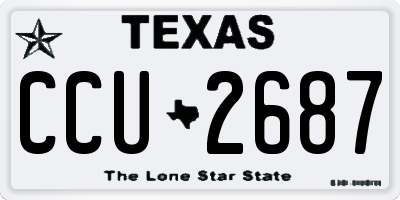 TX license plate CCU2687