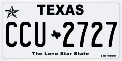 TX license plate CCU2727