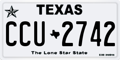 TX license plate CCU2742