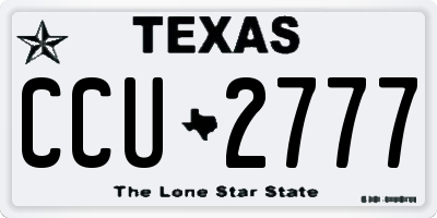 TX license plate CCU2777
