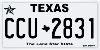 TX license plate CCU2831