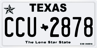 TX license plate CCU2878