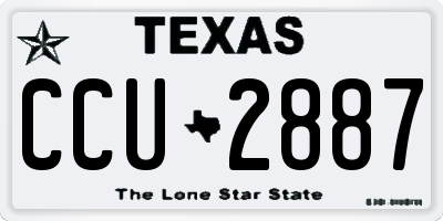 TX license plate CCU2887