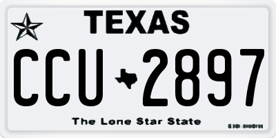 TX license plate CCU2897
