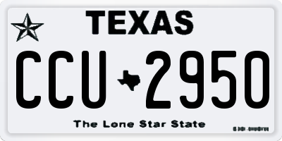 TX license plate CCU2950