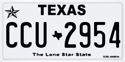 TX license plate CCU2954