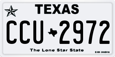 TX license plate CCU2972