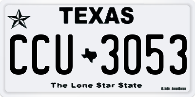 TX license plate CCU3053