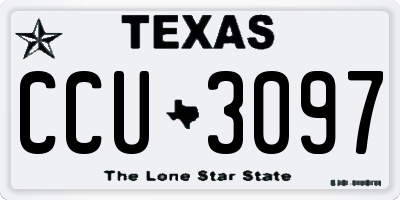 TX license plate CCU3097