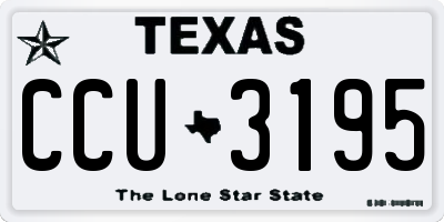 TX license plate CCU3195