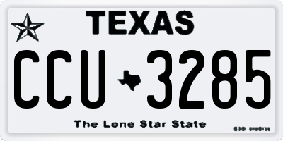 TX license plate CCU3285