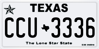 TX license plate CCU3336