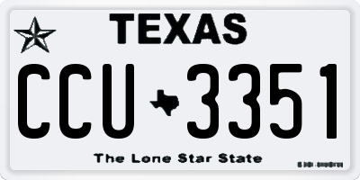 TX license plate CCU3351