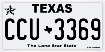 TX license plate CCU3369