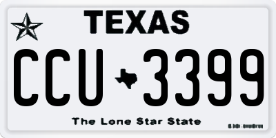 TX license plate CCU3399