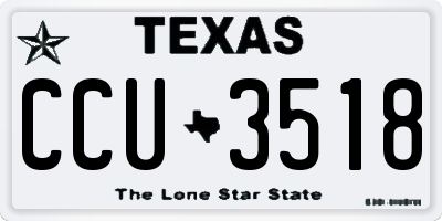 TX license plate CCU3518