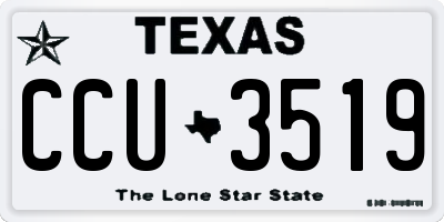 TX license plate CCU3519