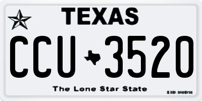 TX license plate CCU3520