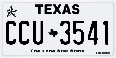 TX license plate CCU3541