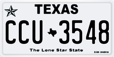 TX license plate CCU3548