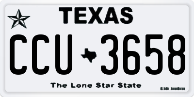 TX license plate CCU3658