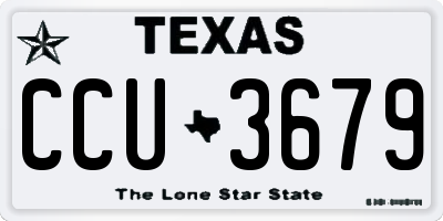 TX license plate CCU3679