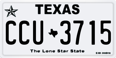 TX license plate CCU3715