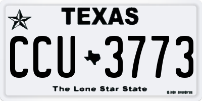 TX license plate CCU3773
