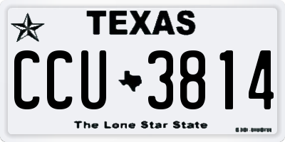 TX license plate CCU3814