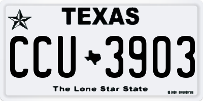 TX license plate CCU3903