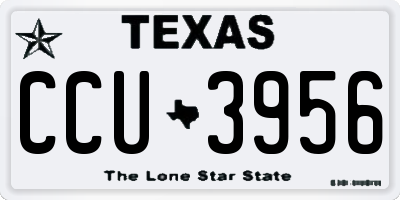 TX license plate CCU3956