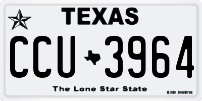 TX license plate CCU3964