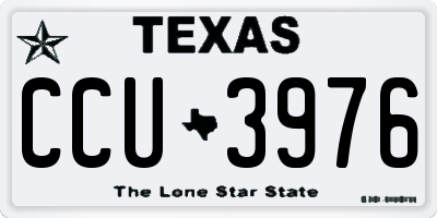 TX license plate CCU3976