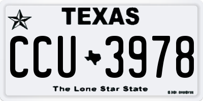 TX license plate CCU3978