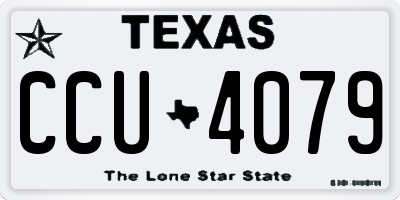 TX license plate CCU4079