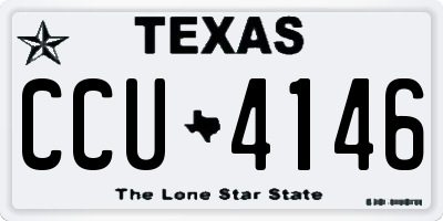 TX license plate CCU4146
