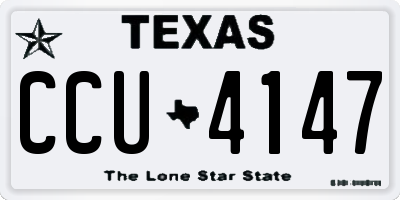 TX license plate CCU4147