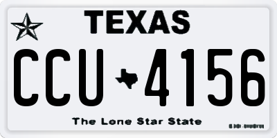 TX license plate CCU4156