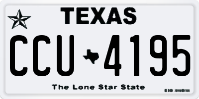 TX license plate CCU4195